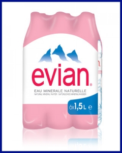Agua Evian mineral sin gas 1.5L pet